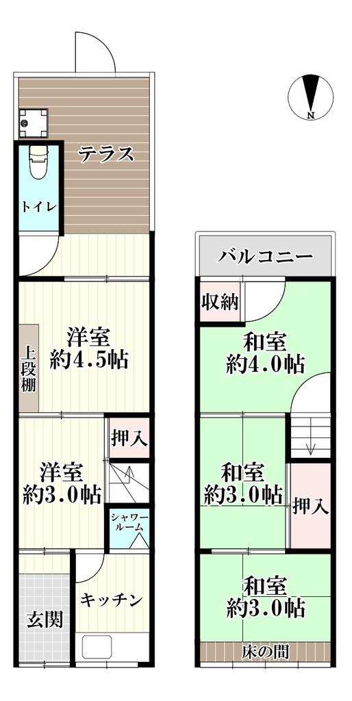 大阪府大阪市生野区田島４丁目 中古テラス 1