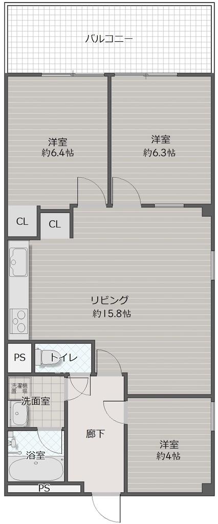 クローバーハイツ第二大手前 1