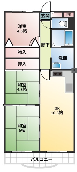 明石土山駅前スカイハイツB棟 1